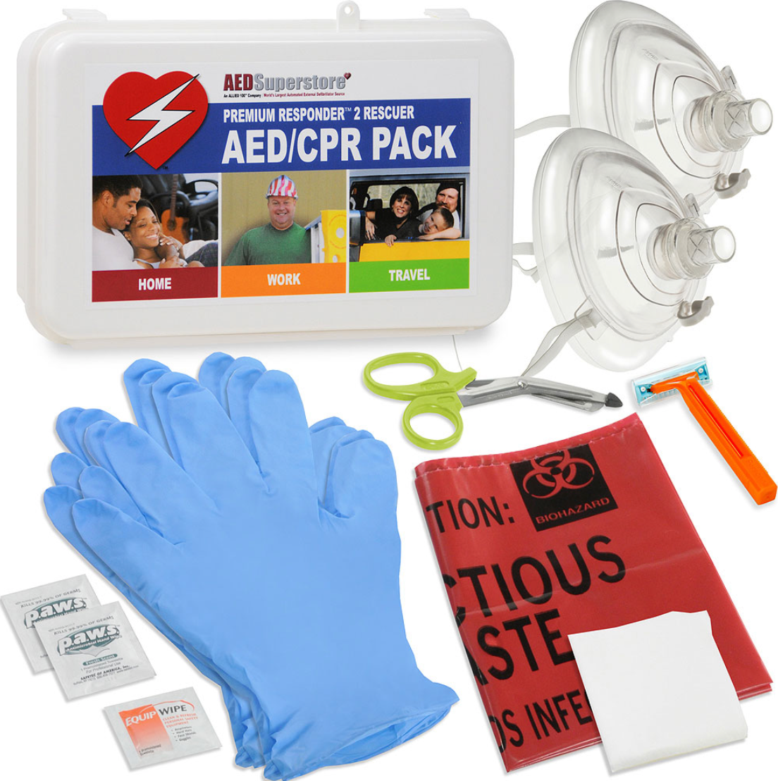 Premium CPR/AED Emergency Response Kit w/ Hard Case