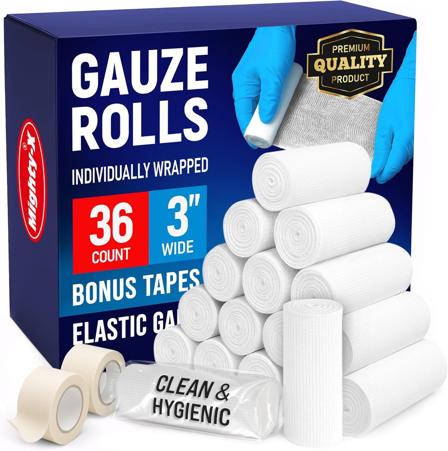 Premium Roller Gauze, 3" (36-Pack)